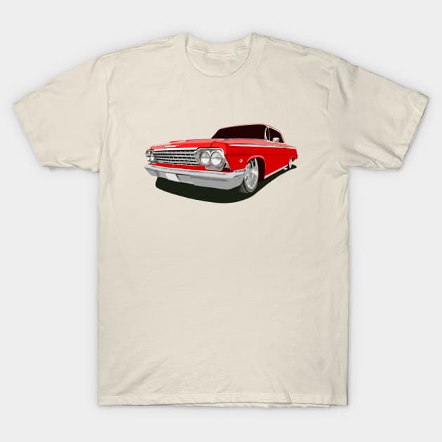 1962 Chevy Impala - stylized color T-Shirt by mal_photography